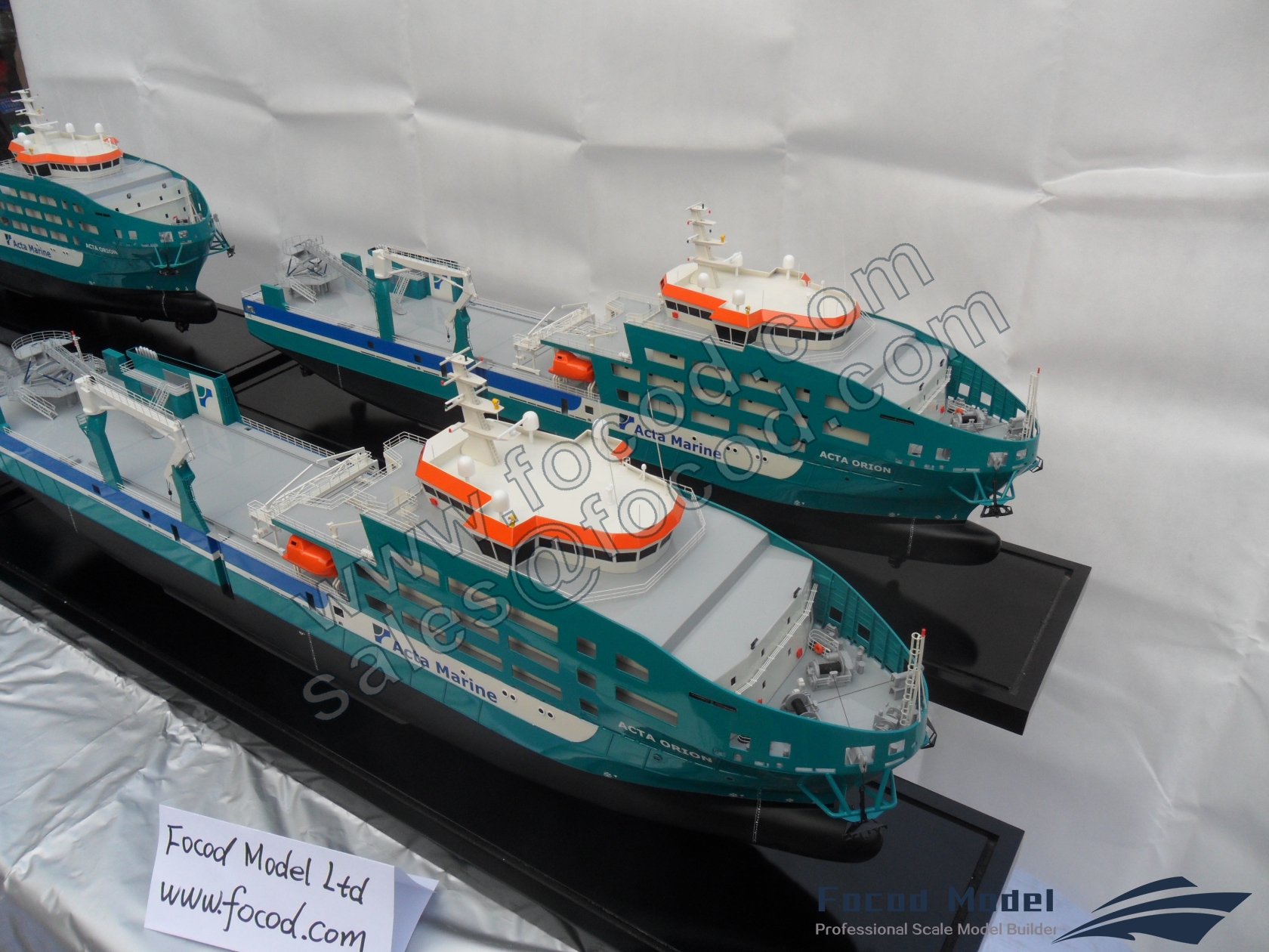 custom made model of 108m Offshore Support Vessel